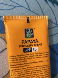 ASTA BERRY Papaya Sunscreen SPF 50