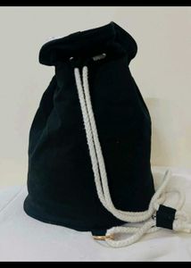 Chanel Black Drawstring Tote Bag