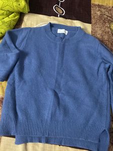 Blue Woollen Sweater Top