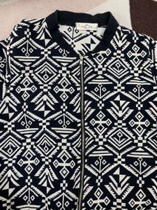 Patterned Bomber Jacket