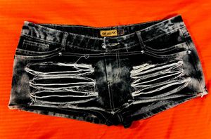 Black Distressed Denim Shorts – Ripped Style