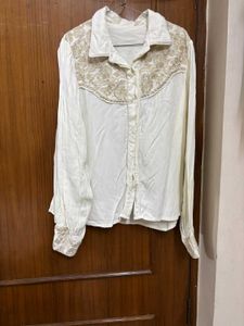 Embroidered Western Style Shirt/ Blouse