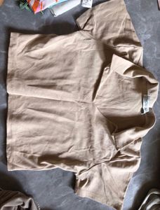 Cute Beige Cropped Polo Top