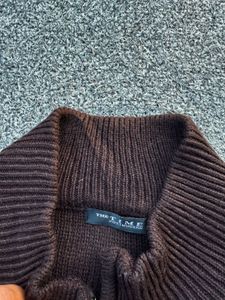 Brown Zip-Up Knit Jacket