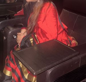 Elegant Red &amp; Black Saree