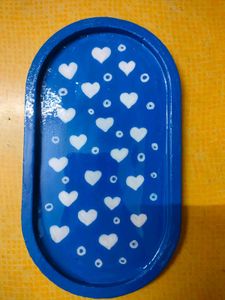 Hand-Painted Blue Heart Trinket Dish