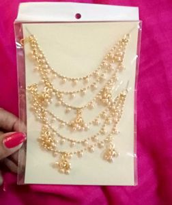 Exquisite Layered Jhumka Ear Cuffs with Pearls