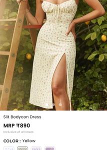 Floral Slit Bodycon Dress