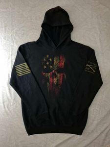 Black Graphic Print Hoodie