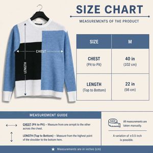 Color Block Crew Neck Sweater