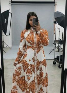 Boho Print Maxi Dress ( buttoned )