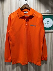 Adidas Essentials Climalite Orange Polo T-Shirt