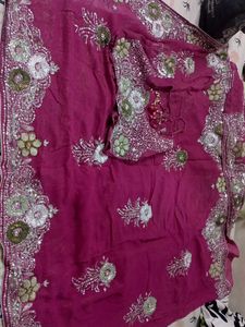 Designer Heavy Saree With Heav