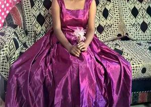 Elegant Magenta A-Line Gown
