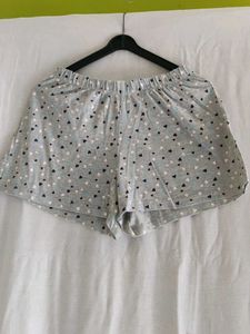 Cute Heart Print Pajama Shorts