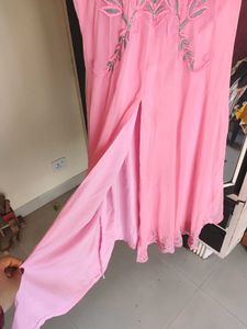 Pink Embroidered Ethnic Gown