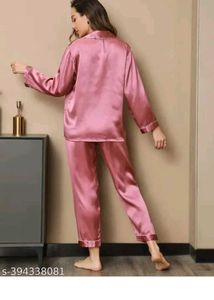 Satin Pajama Set - Pink