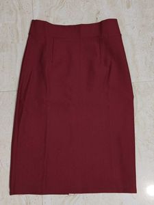 Maroon Pencil Skirt
