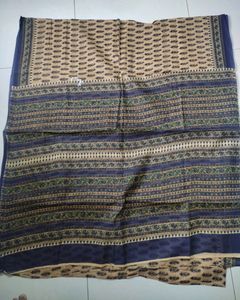 Tan Navy Blue Combo Printed DesignSaree #flashsale