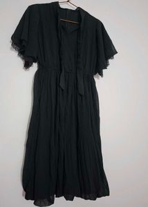 black midi dress