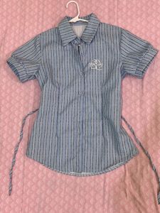 Embroidered Placket Blouse