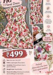 FIG Floral Dress - Size S-M