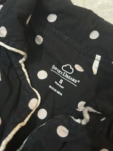 Black Polka Dot Nightgown