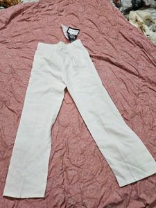 Elegant White Wide-Leg Trousers