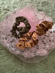 Set of 3 Satin Scrunchies