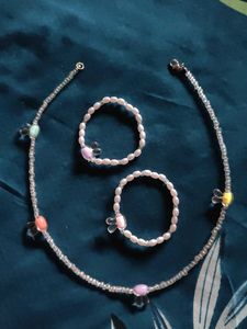 handmade Beaded Necklace and Bracelet Set