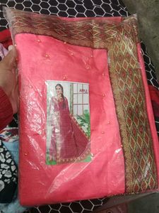 Peach Women's Saree