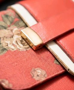 Chic Red Floral Crossbody Bag