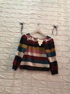 Cozy Striped Off-Shoulder Sweater