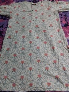 Elegant Floral Print Kurta