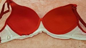 Red &amp; White Polka Dot Bra