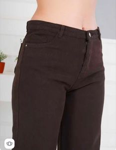 Stylish Brown Wide-Leg Jeans