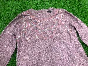 Review Embroidered Beaded Long Sleeve Top