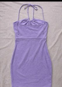 sale !! Lavender Halter Neck Mini Dress