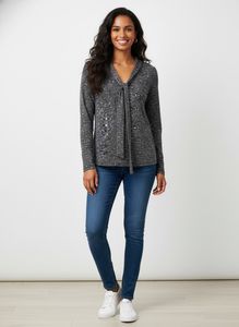Cozy Graphic Print Long Sleeve Top