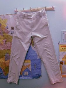 Beige Straight Leg Trousers