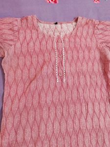 Light Mauve Color Straight Kurti