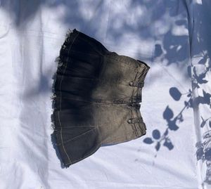 y2k denim mini skirt