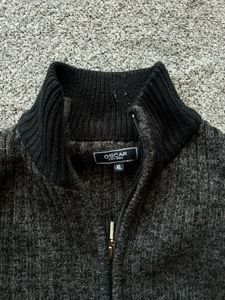 Zip-Up Knit Cardigan