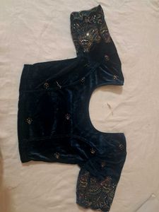 Embellished Velvet Blouse