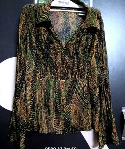 Snake pattern Printed Long Sleeve Top