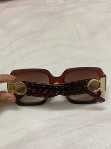 Brown Oversized Square Sunglasses