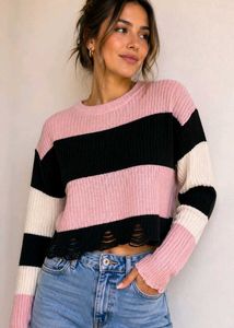 ZARA Striped Cropped Sweater