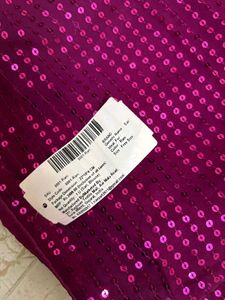 Elegant Purple Sequin Saree..