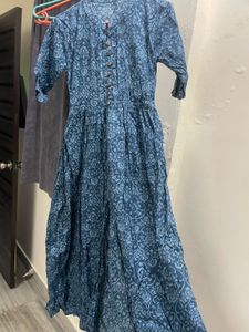 Stylish Blue Printed Kurta