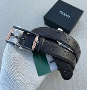 Gucci Embossed Leather Belt